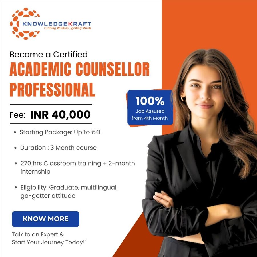 Certified Career Counsellor Professional at KnowledgeKraft Educational Trust, Bengaluru/Bangalore